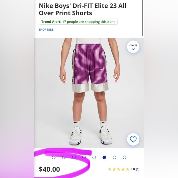 Nike Unisex Dri-FIT Elite 23 All Over Print Long Basketball Shorts | NEW/NWT!!🔥 - Picture 8 of 14